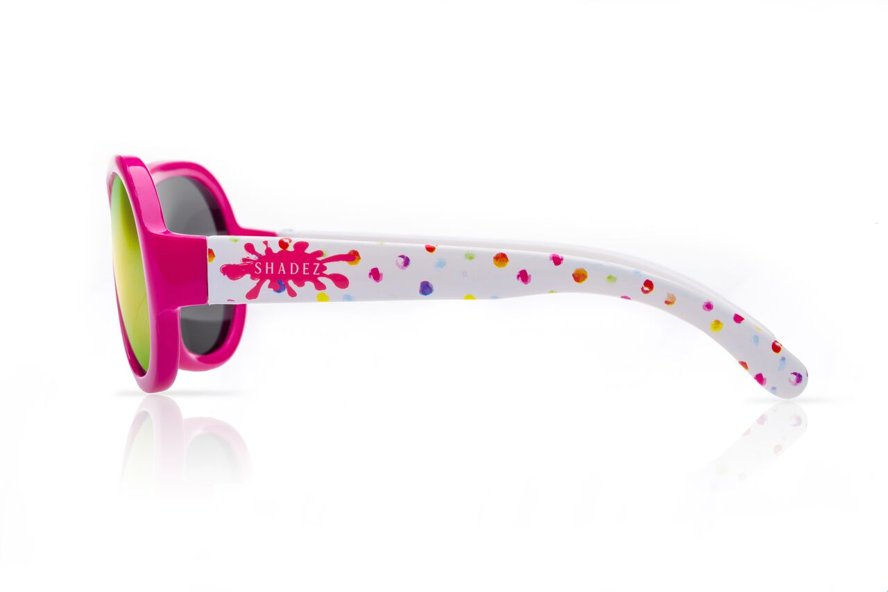 SHADEZ Kids Premium Designer Sunglasses Paint Splash Fuchsia 3
