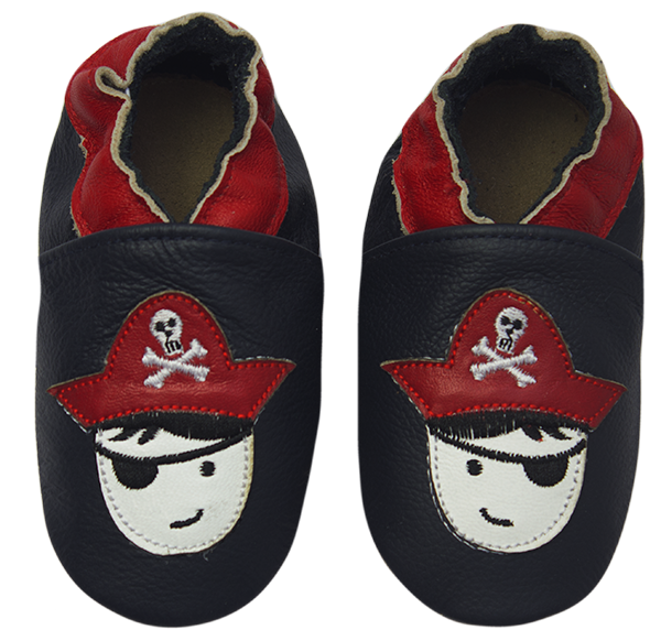 Rose et Chocolat® Kids Shoes Canada  Leather Slippers (Baby/Toddler)-  Pirate – Kickboard Canada Inc.