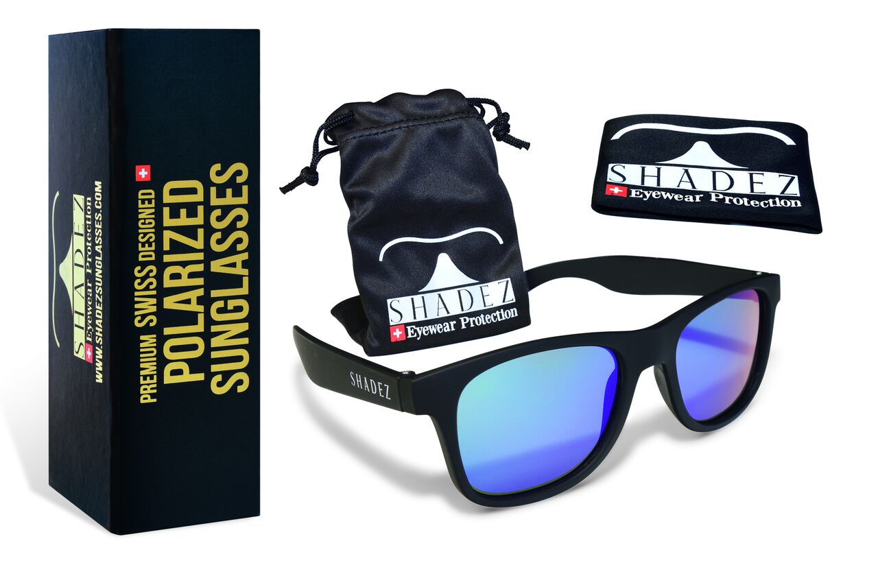 SHADEZ® Kids Polarized Sunglasses - Black / Blue (3-7 / 7-15 yrs
